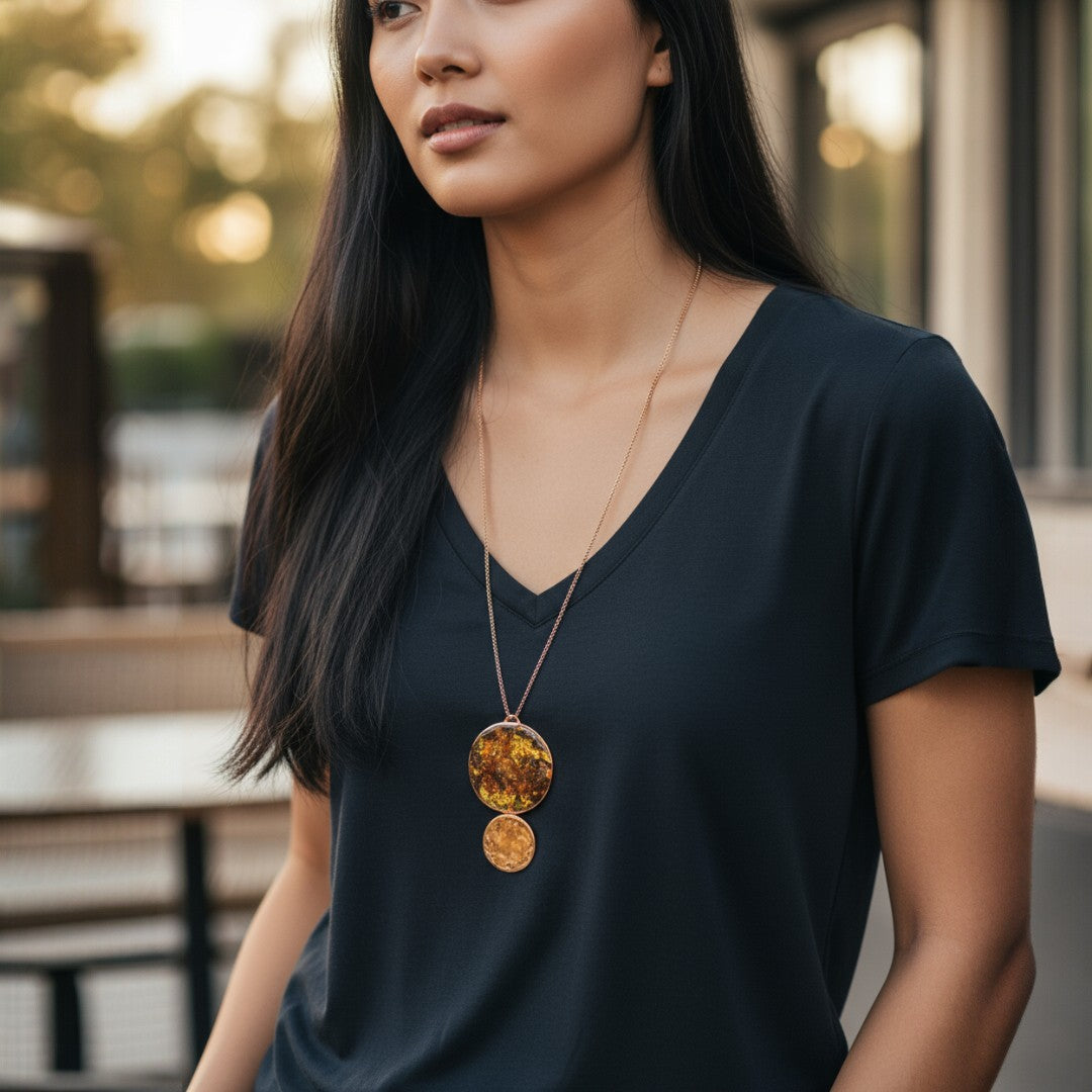 Colgante en oro CA1G de la colección Abril sobre fMODELO